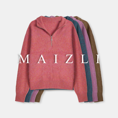 【MAIZLI】冬季重磅加厚半拉链针织打底毛衣CH453A9919