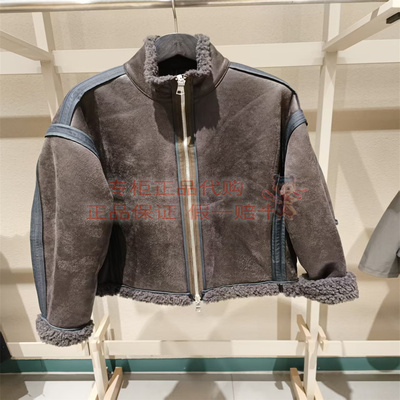 2025冬9PAA14010立领仿皮草外套