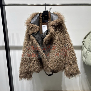 速发 CR0QUIS/速写正品2025冬 时尚外套9PAA23930短款仿皮草3995