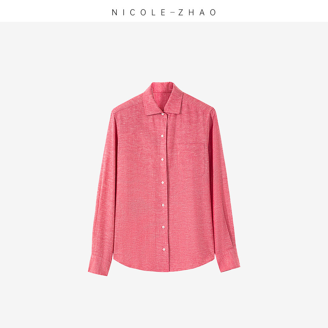 zhao】(限量)设计师意大利进口d奢麻料衬衫3mb280