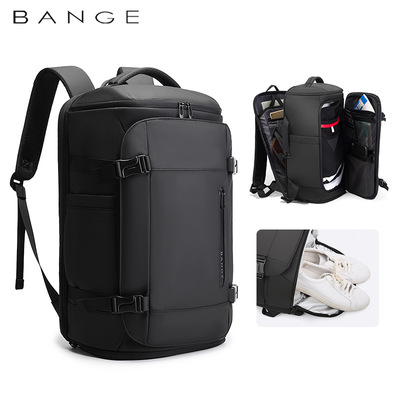 BANGE班歌3029男士大容量背包干湿分离休闲双肩包户外旅行鞋仓电