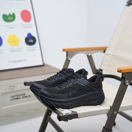 正品HOKA Bondi 7 邦代运动缓震柔软舒适低帮跑步鞋 1110518-BBLC