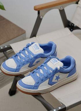 匡威正品Pro Blaze Classic舒适百搭低帮板鞋男女同款白蓝A14245C