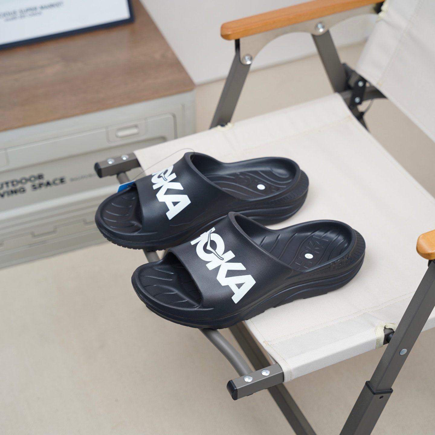 HOKA居家拖鞋橡胶底一字拖鞋