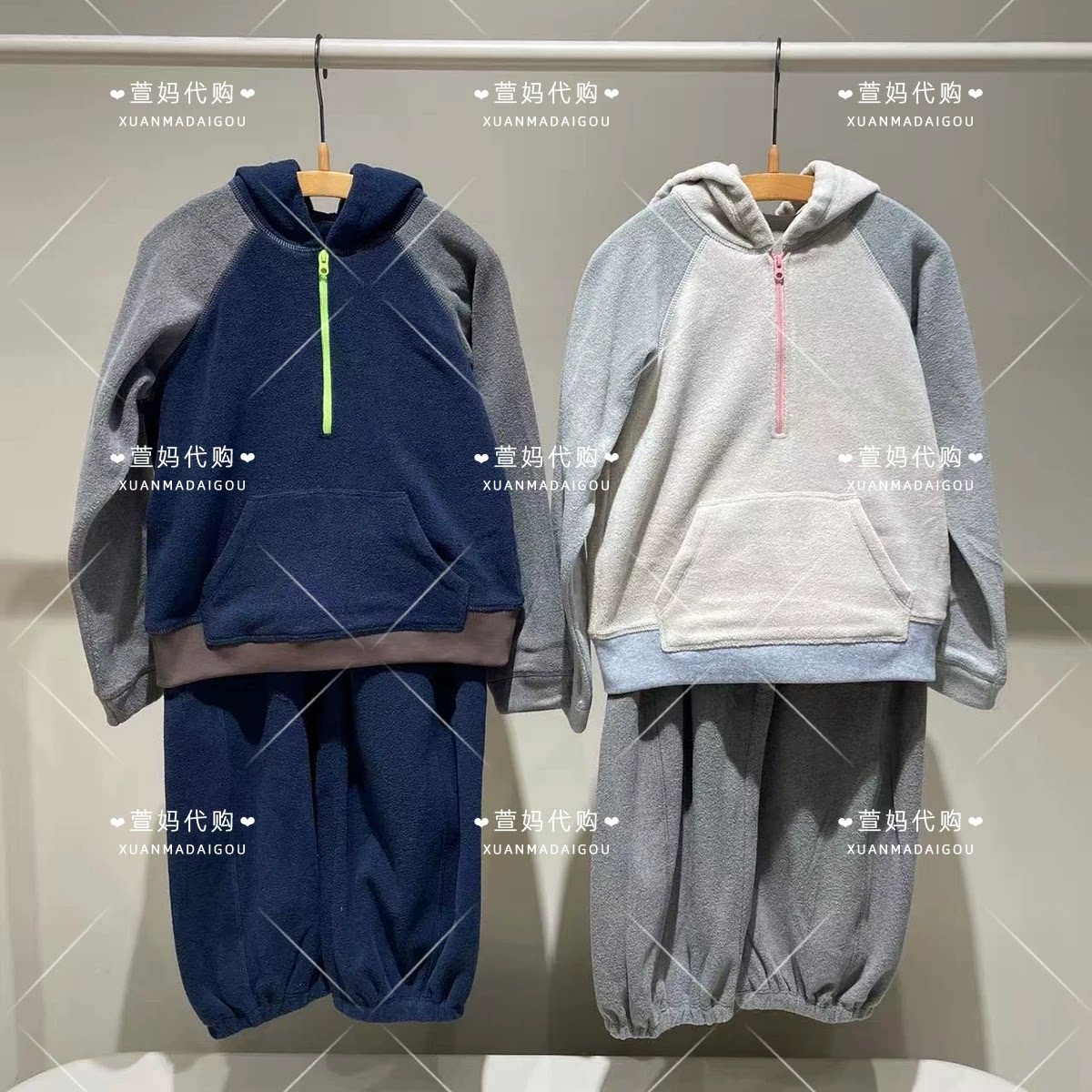 1Q0H20350小江南商场童装2026冬装新品男女童休闲卫衣长裤套装