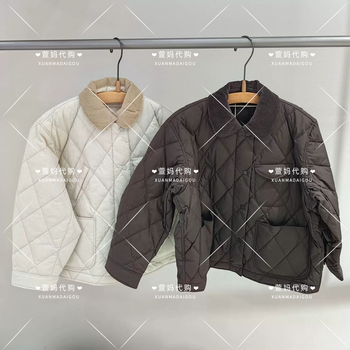 1Q9C10090小江南商场童装2026秋冬新品男女童菱格休闲宽松羽绒服图片