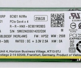 SK海力士256GB/512GB M.2 PCIe Gen4x4 NVMe 2280 SSD 硬盘