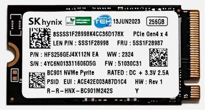 SK 海力士 BC901 Pyrite 256GB SSD M.2