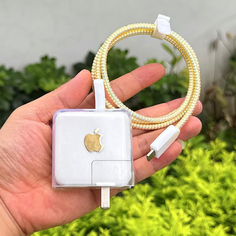 适用苹果iPhone15 16 pro max 30W充电器软壳35W数据线保护套缠绕