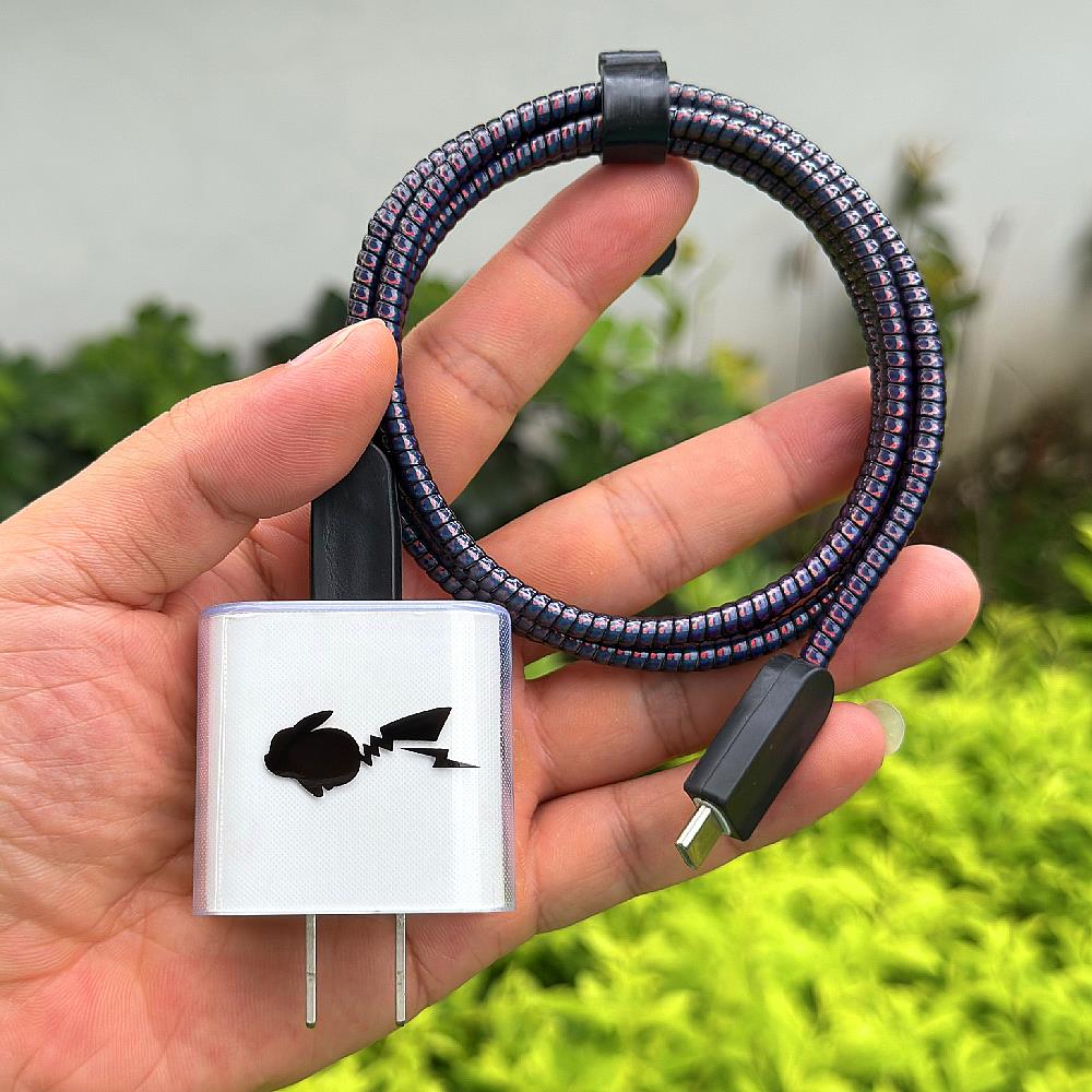 适用苹果16数据线保护套适用iPhone15pro快充头14防折断20w透明壳