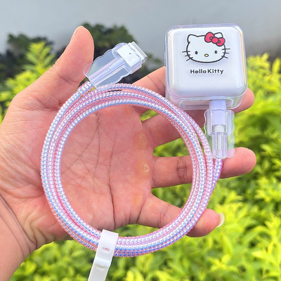 适用苹果Macbook Air笔记本35w 30W充电器壳M4数据线保护套缠绕绳