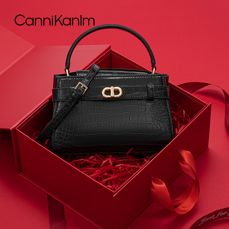 CanniKanlm官方正品真皮凯莉包女