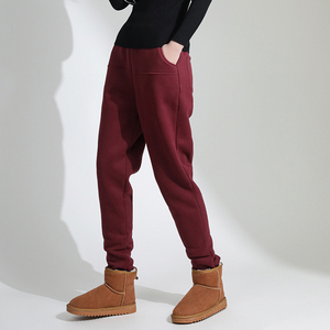 加绒裤子女冬季2026爆款女士双层防风高腰宽松显瘦哈伦休闲卫裤