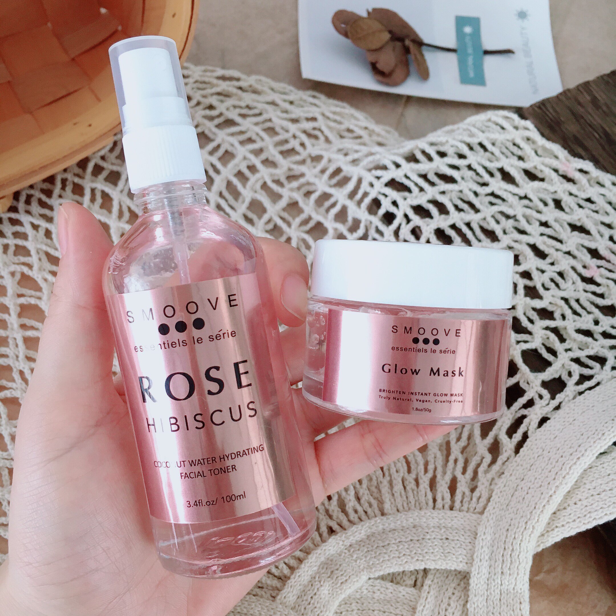 出口法国高端护肤品~SM天然水洗发光涂抹面膜50g发光爽肤水100ml