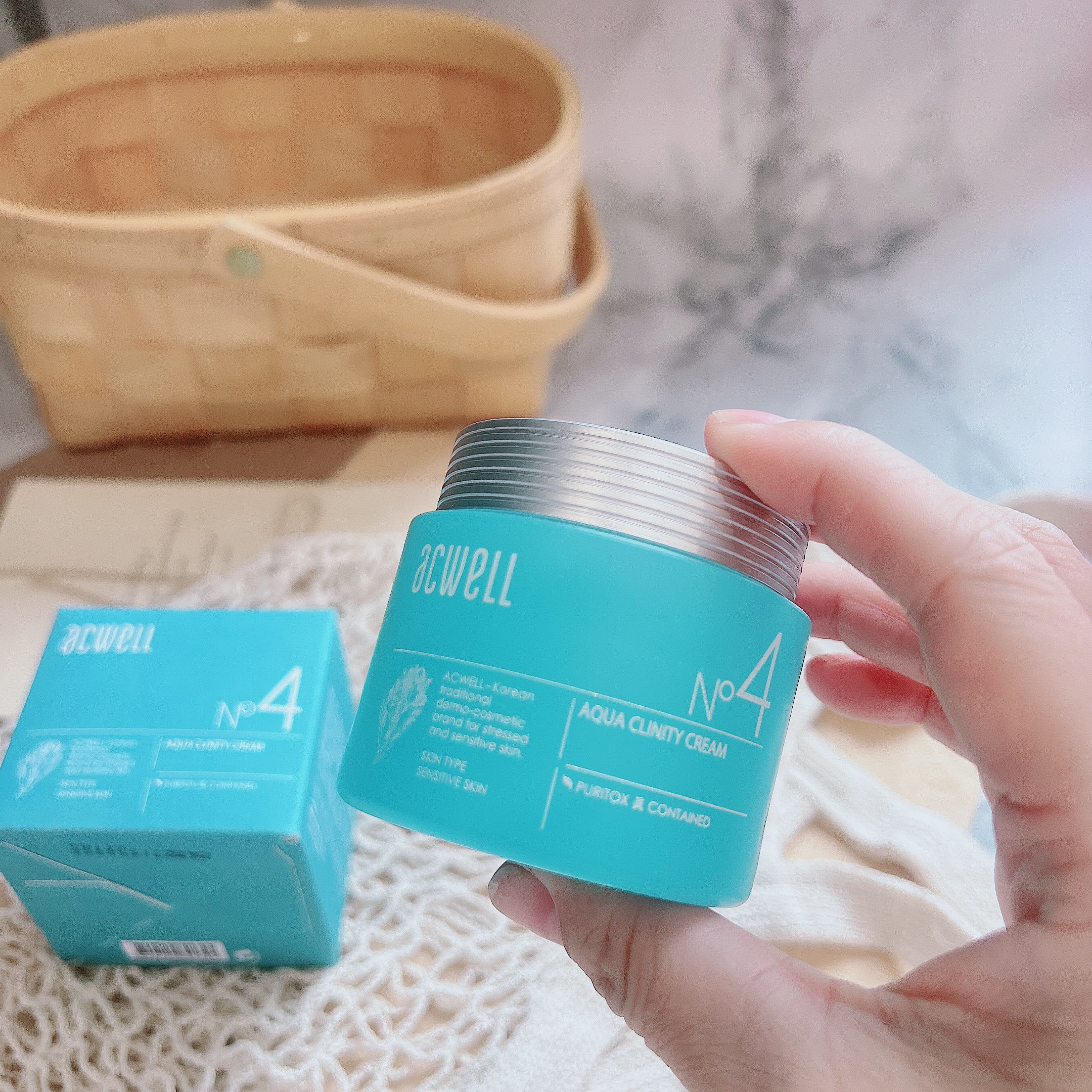 看日期  秋冬保湿急救面霜~韩国艾家N4面霜50ml熬夜修护24年8月