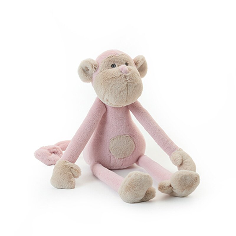 婴儿小猴子玩偶宝宝毛绒玩具呆萌公仔娃娃可入口新生儿安抚玩偶0+