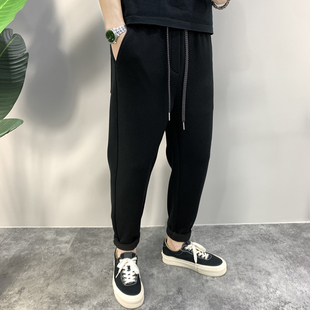 潮流运动百搭休闲长裤 宽松锥形裤 加绒加厚显瘦保暖男卫裤 2025冬季