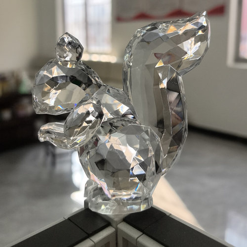 JSGIFT水晶松鼠摆件情侣小礼物