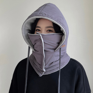 冬季骑电动车防寒护颈脖套女加厚保暖防风套头雷锋帽风雪帽男围脖