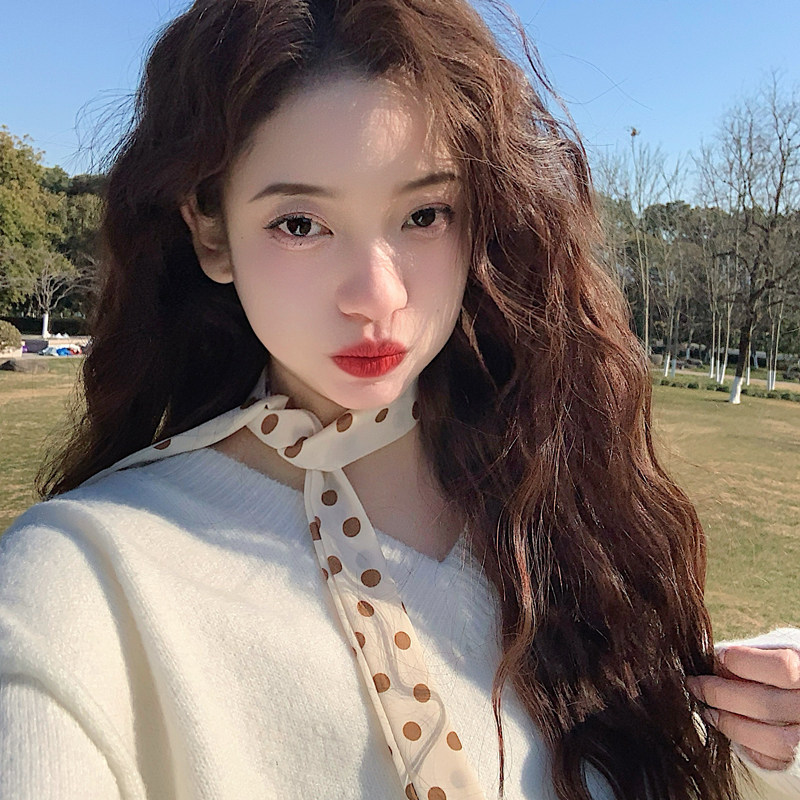韩版长条波点小丝巾系脖领带网红百搭细窄飘带丝带春夏薄款发巾女,服饰配件/皮带/帽子/围巾,围巾/丝巾/披肩,淘宝优惠券,粉丝福利购,淘宝优惠卷