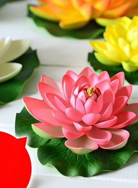 仿真荷花漂浮造景鱼缸水族馆道具