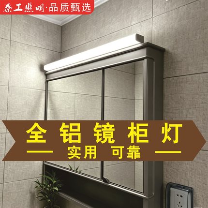 LED镜柜专用镜前灯卫生间厕所化妆灯北欧长条免打孔浴室镜箱镜灯