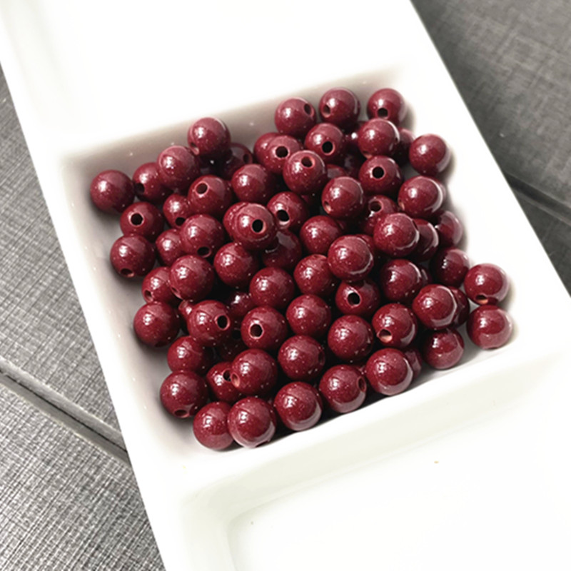 【大孔】紫金砂高含量圆珠散珠子DIY配件饰品手链本命年男女手串