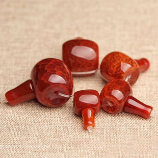 红龙纹玛瑙三通佛头散珠108颗金刚手串星月菩提佛珠配饰DIY饰品