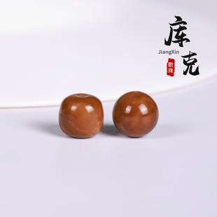 精品高抛光库克圆珠老形桶珠直切药片散珠菩提手串手链配饰配件