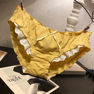 女学生裤 女士性感中低腰舒适透气棉裆三角裤 头 棉质面料内裤 秋冬款