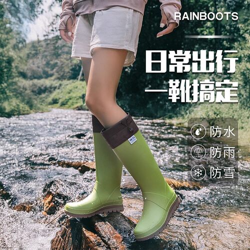 回力冬季雨鞋女款户外折叠