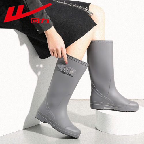 回力女款高筒雨鞋时尚赶海雨靴