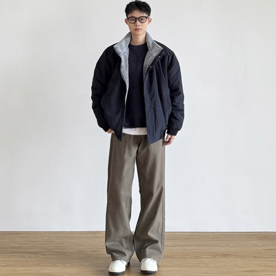 日系立领Clean羊羔毛加厚夹克