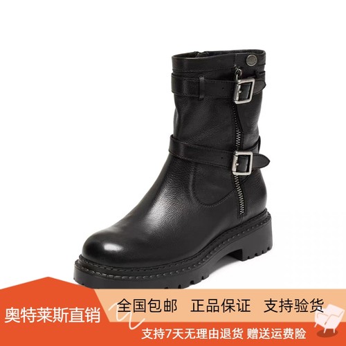 商场同款2025冬新款复古工装靴机车靴增高时装靴短靴女靴EIU02DZ5