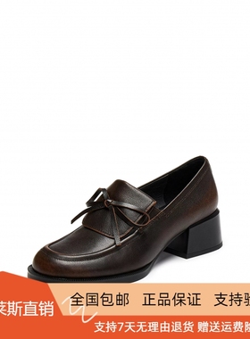 商场同款2025新款小珍妮英伦风乐福鞋粗跟小皮鞋单鞋女鞋EGY05CA5