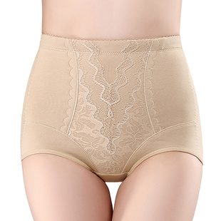 美体紧身纯棉裆收腹裤 高腰女产后收腹内裤 提臀束腰塑身加大码