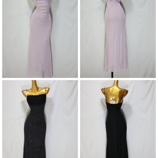 飞成家女装时尚气质修身烫钻吊带礼服性感显瘦连衣裙36期