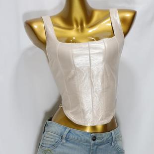 飞成家女装时尚气质修身性感皮鱼骨背心吊带显瘦上衣215期