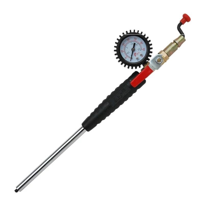 双头两用打气嘴大车货车汽车轮胎快速充气杆胎压表烟斗加长打气