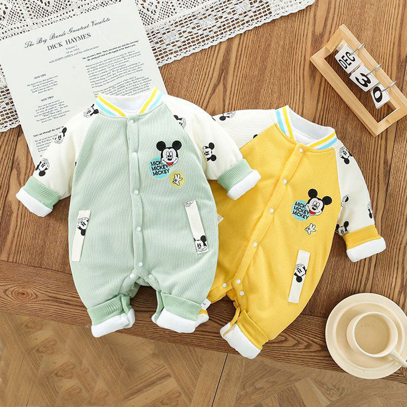 婴儿连体衣秋冬超萌加棉哈衣