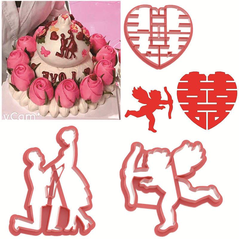 婚纱结婚喜字求婚花馍蛋糕模具图片