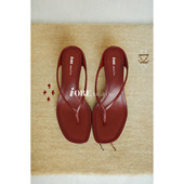 凉鞋 IORE理想矿石设计师原创 老钱风极简百搭圆头夹趾人字半拖鞋