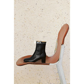 IORE理想矿石设计师原创 长期主义 小牛皮粗跟中跟方圆头短靴子女