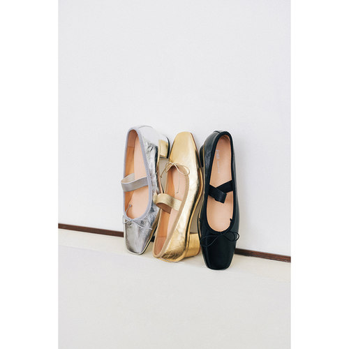 IORE理想矿石低跟蝴蝶结芭蕾舞鞋