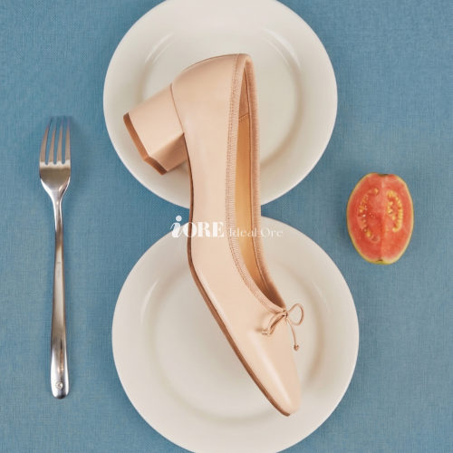 IORE理想矿石舒适蝴蝶结芭蕾单鞋