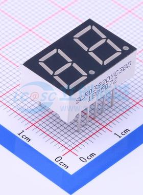 LED数码管 SLR0392DYC3BD 插件 2位 黄色 共阴极 电子元器件配单