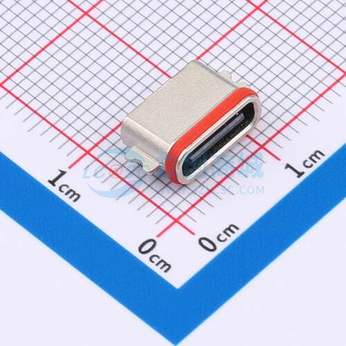 USB连接器 GT-USB-7100A SMD 防水沉板8Pin Type C母座；沉板0.8m