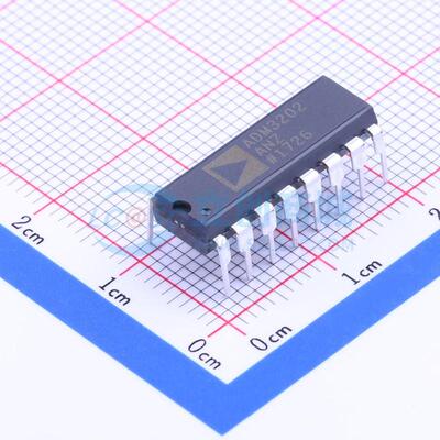 RS232芯片 ADM3202ANZ DIP-16 原装正品 电子元器件配单