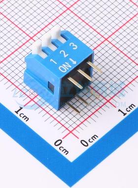 拨码开关 SMQP-03B-TP - 琴键 3位 2.54mm 25mA