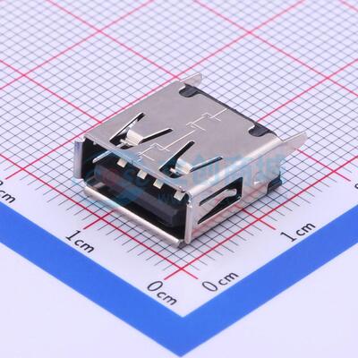 USB连接器 916-251A1022Y10200 插件 USB连接器 AF180度13.1直脚